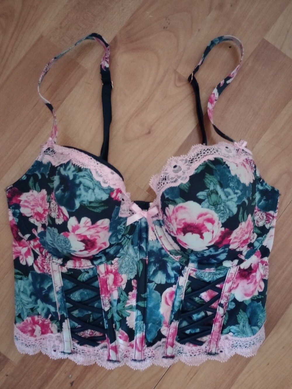 New Victoria's Secret Dream Angel Floral Longline Bustier Corset Bra